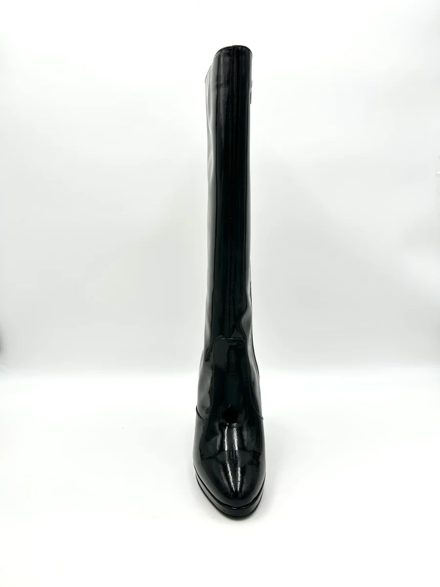 Richmond Stivale con tacco pelle lucida e strass - nero - immagine 6