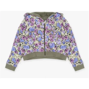 Felpa fiori multicolor Dixie double face