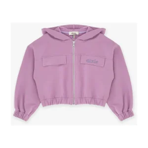 Felpa Dixie con zip lilla