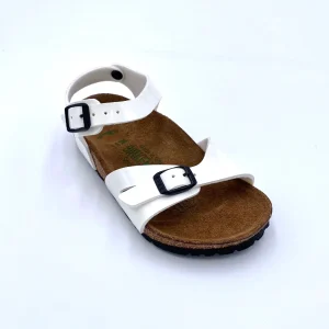 Birkenstock kids Rio patent white