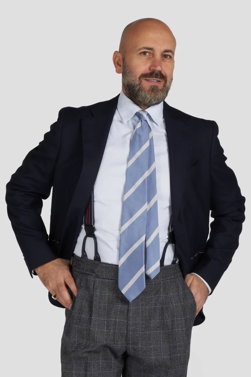 Giacca in pura lana blu