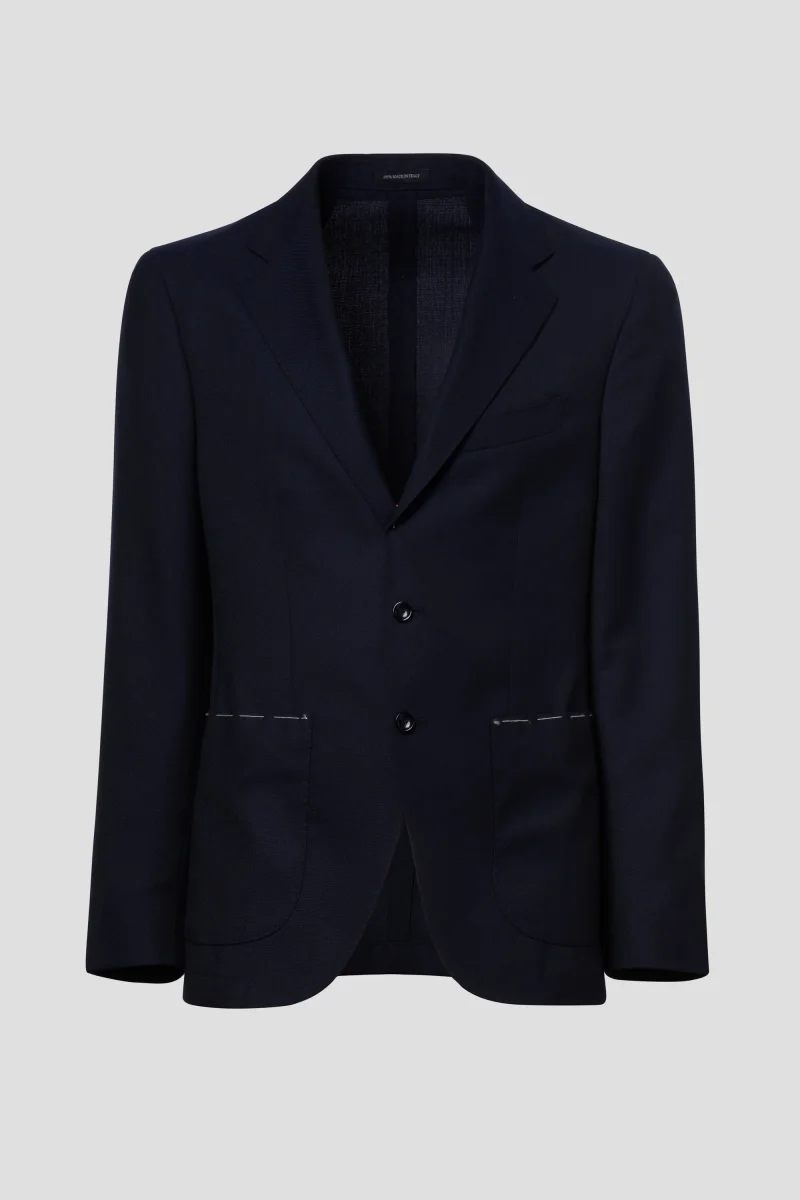 Giacca in pura lana blu - immagine 4