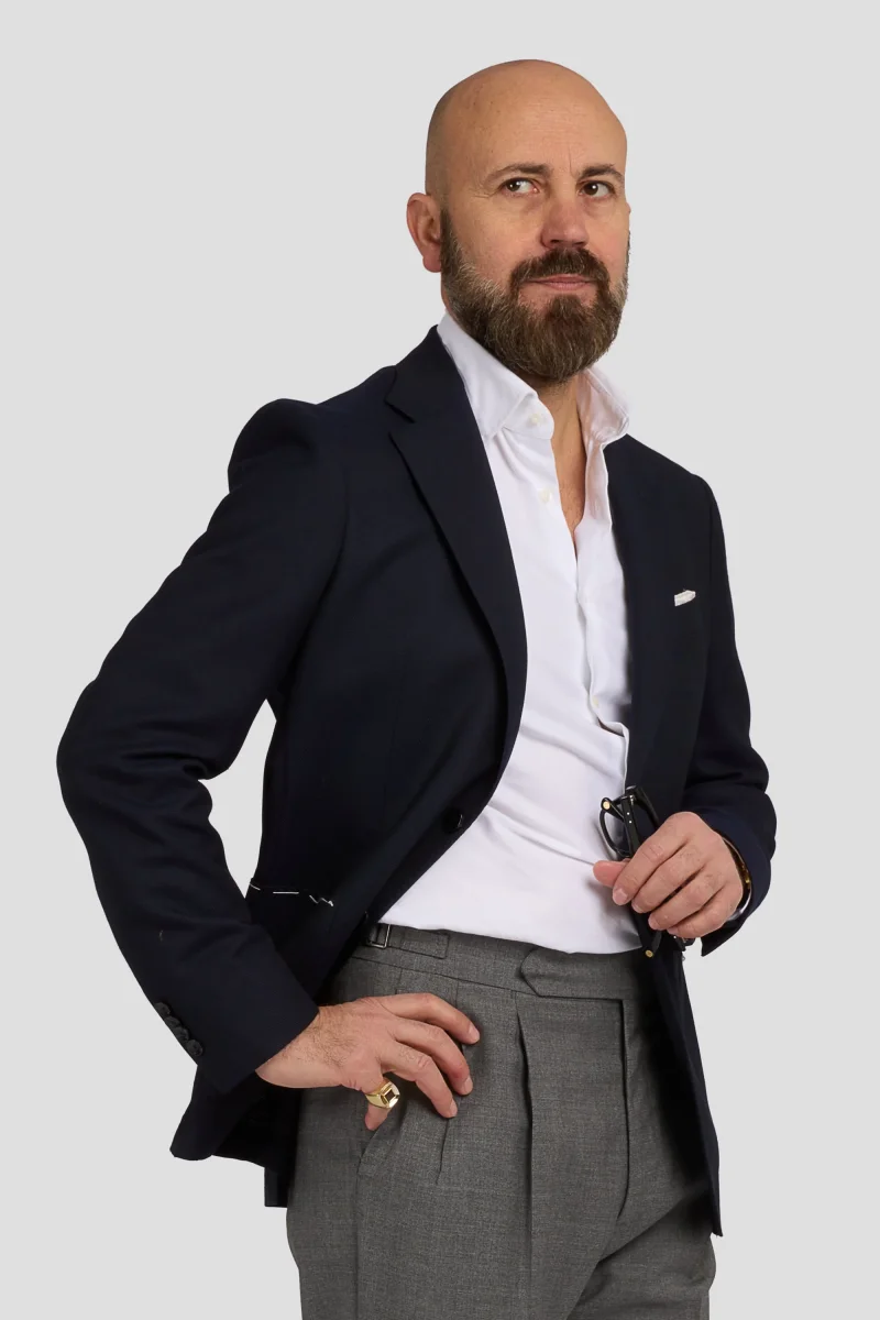 Giacca Blu In Lana - immagine 2