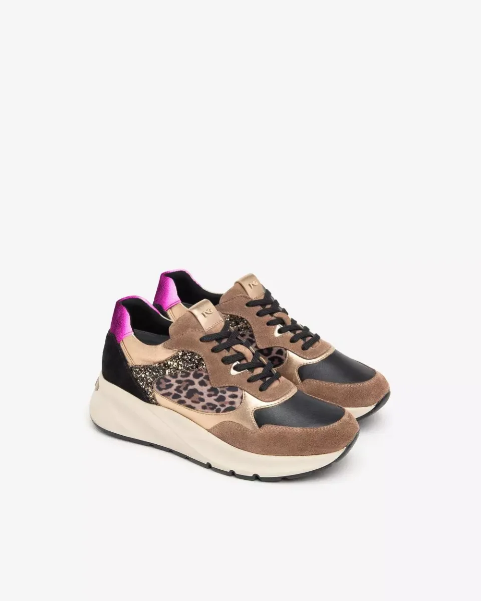 Nero Giardini I411531D Sneakers Donna in Pelle, Suede e Materiale Tecnico - immagine 3