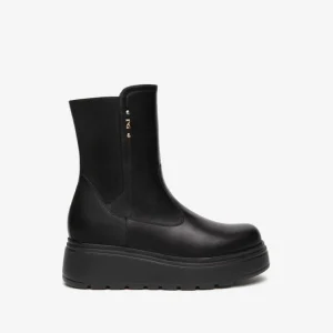 Nero Giardini I514901D Stivaletti Donna in Pelle e Tessuto