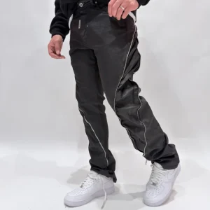 Jeans CIANOTIC Flare spalmato zip