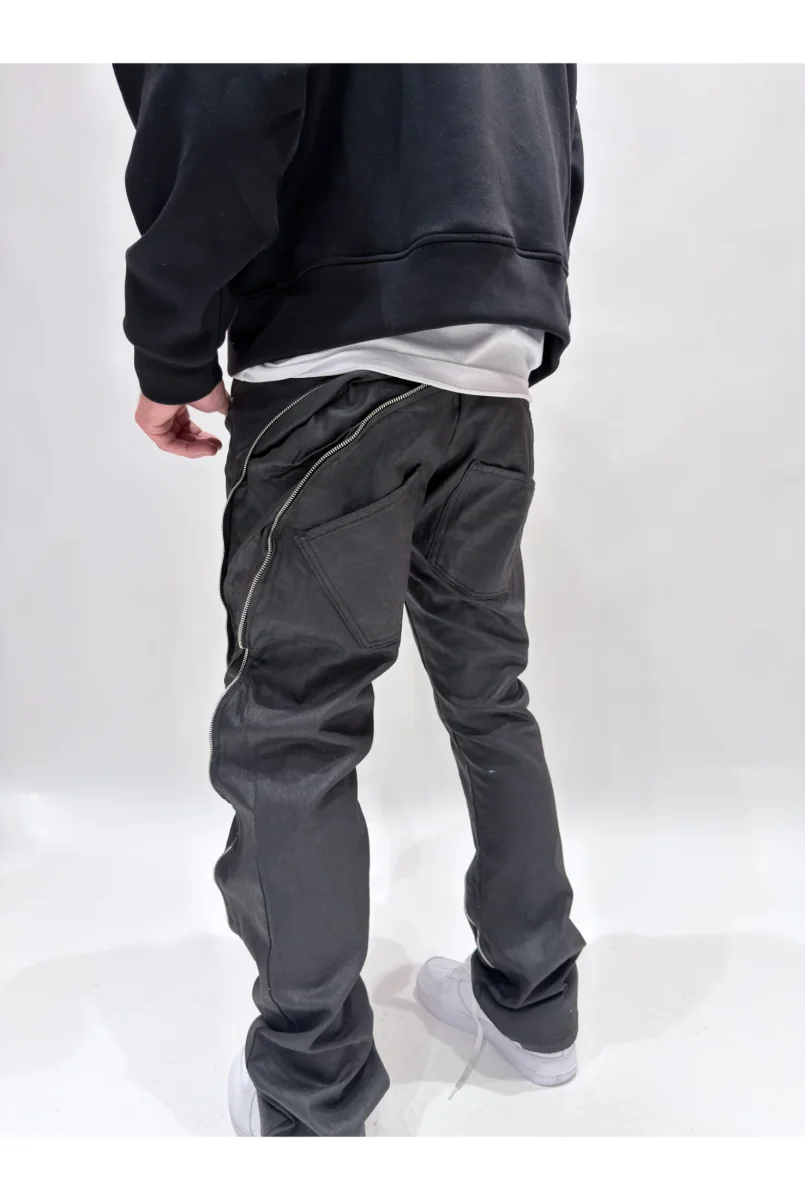 Jeans CIANOTIC Flare spalmato zip - immagine 6