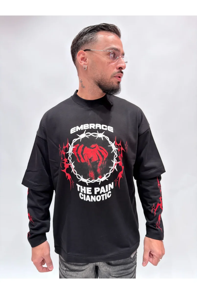 T-shirt CIANOTIC long sleeve embrace - immagine 4