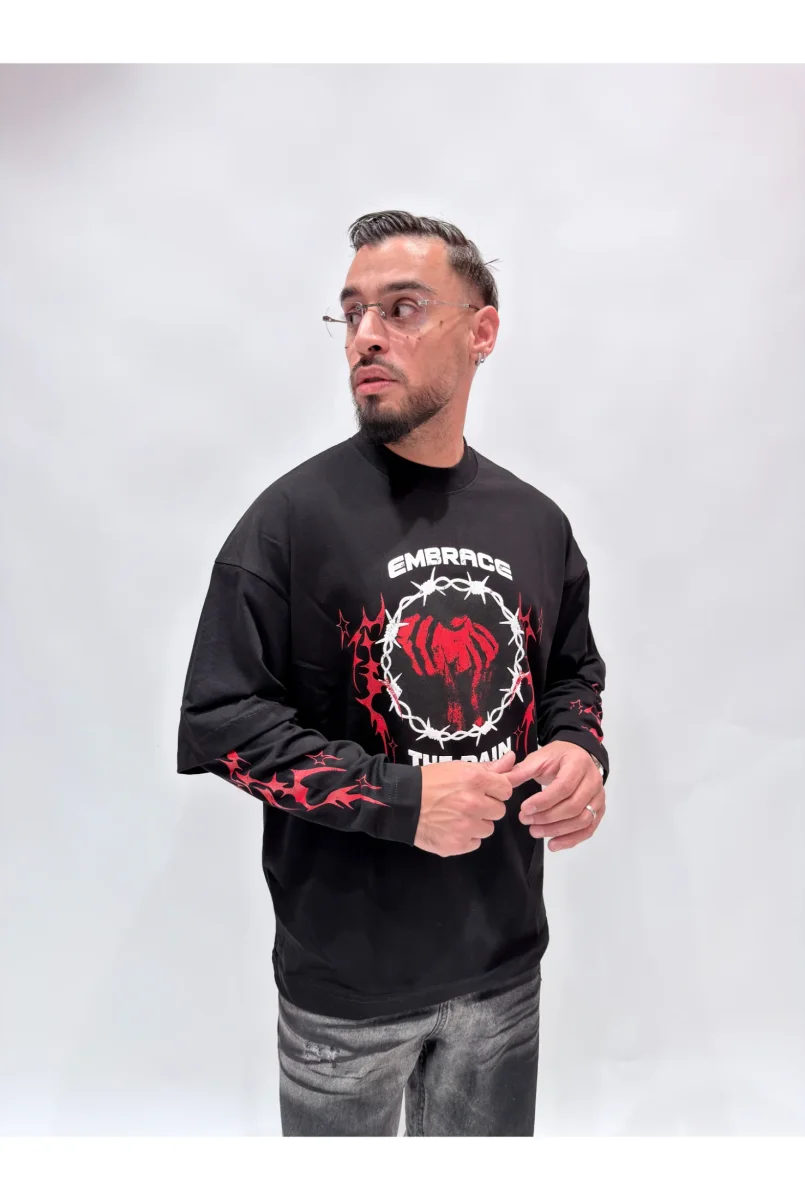 T-shirt CIANOTIC long sleeve embrace - immagine 2