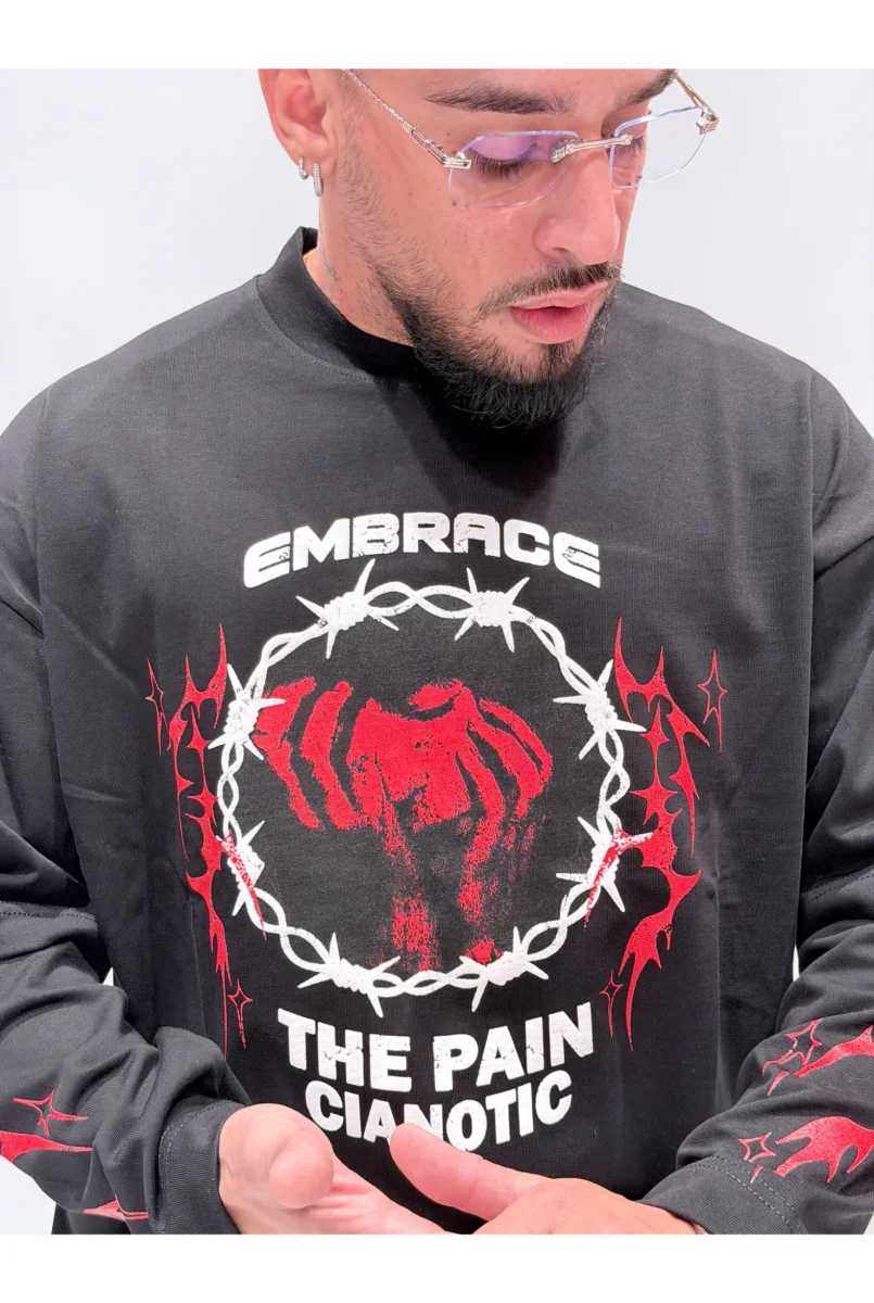 T-shirt CIANOTIC long sleeve embrace - immagine 5