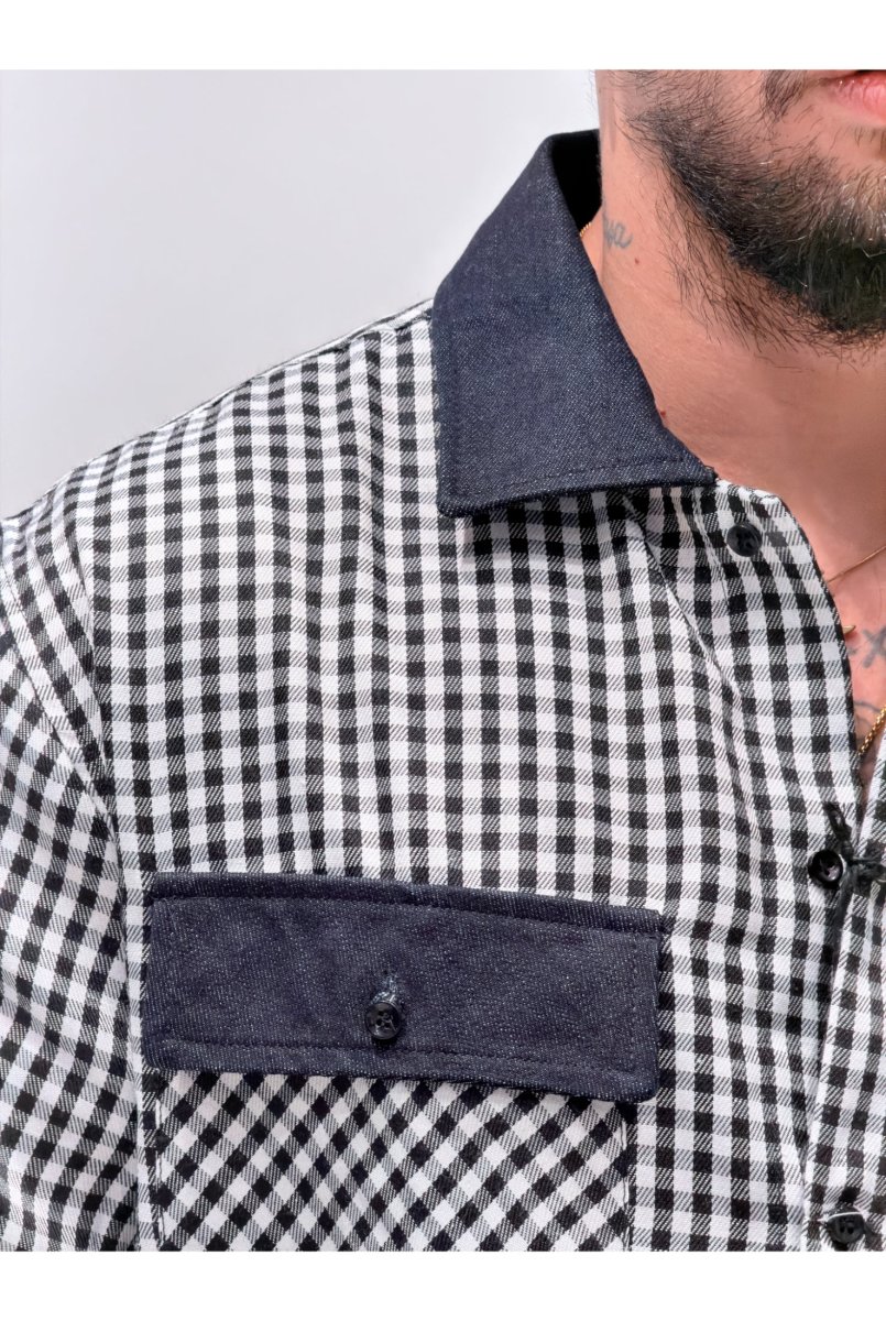 Camicia ARCHIVIO flanella denim - immagine 5