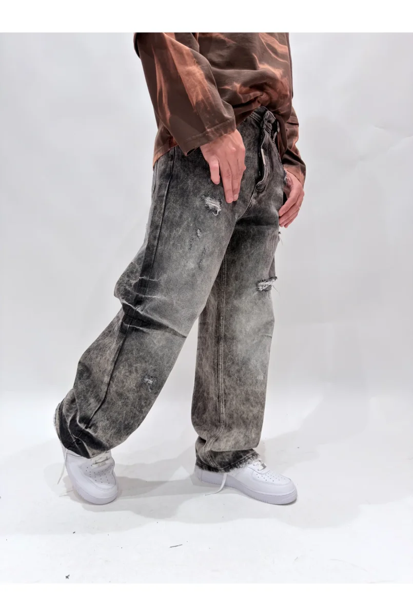 Jeans CIANOTIC Super baggy raw black - immagine 4