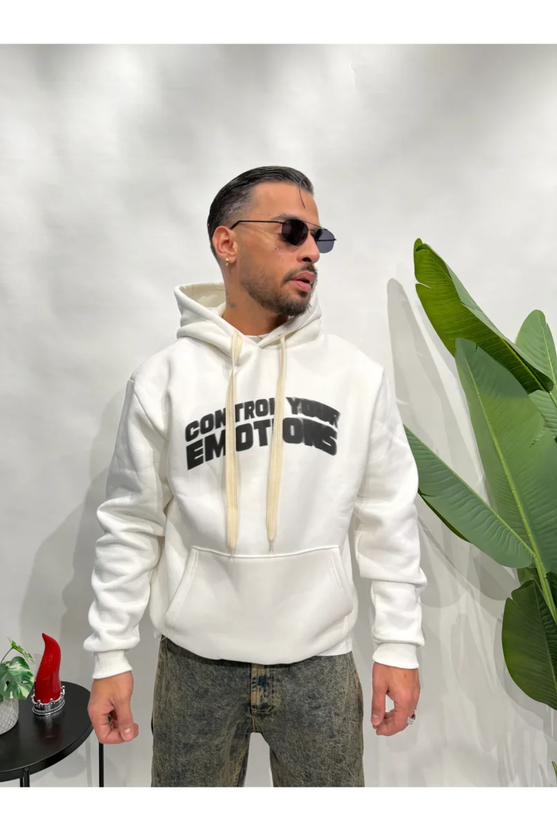 Felpa CONTROL Bianca - immagine 3