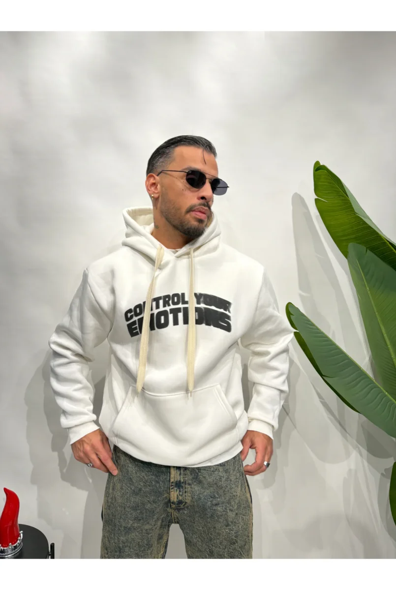 Felpa CONTROL Bianca - immagine 4