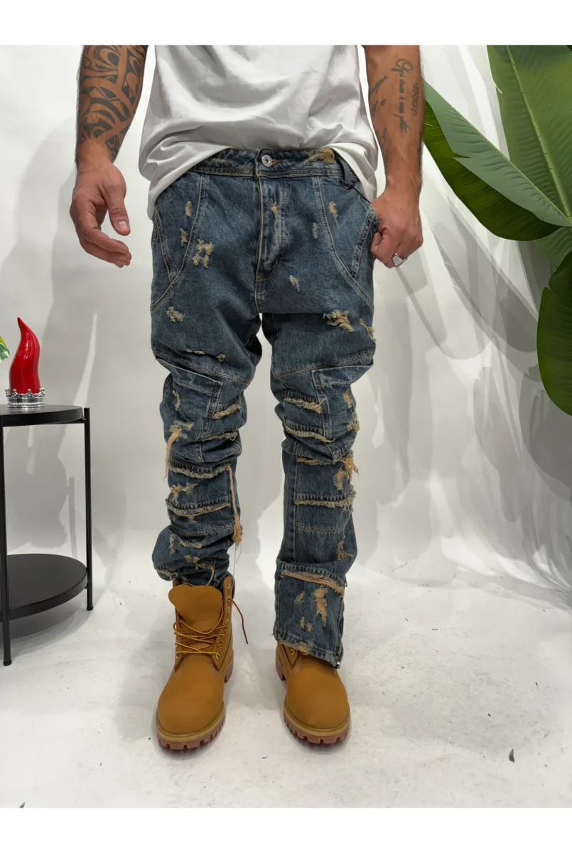 Jeans CIANOTIC Flare mr331 blue - immagine 3