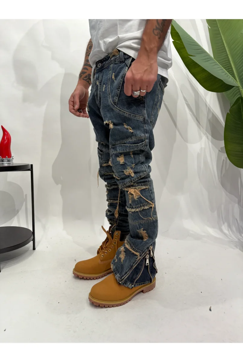 Jeans CIANOTIC Flare mr331 blue - immagine 2