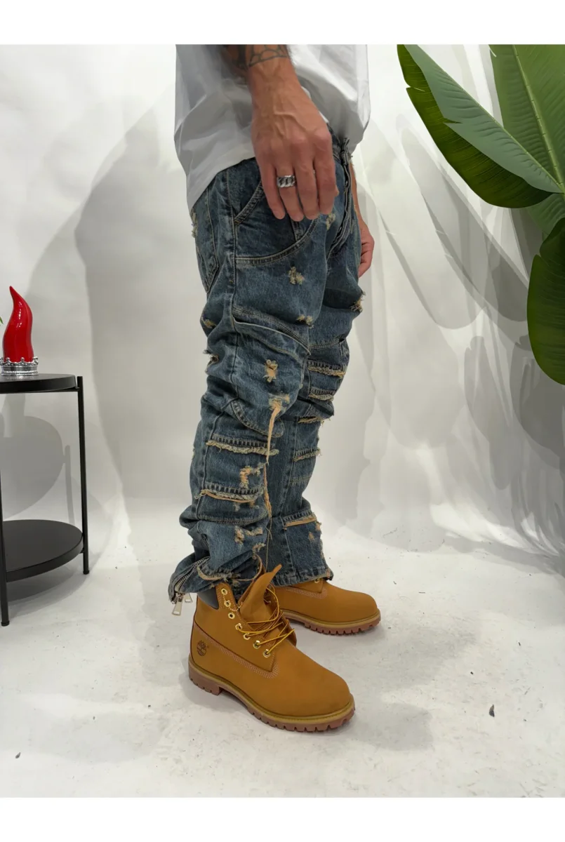 Jeans CIANOTIC Flare mr331 blue - immagine 4