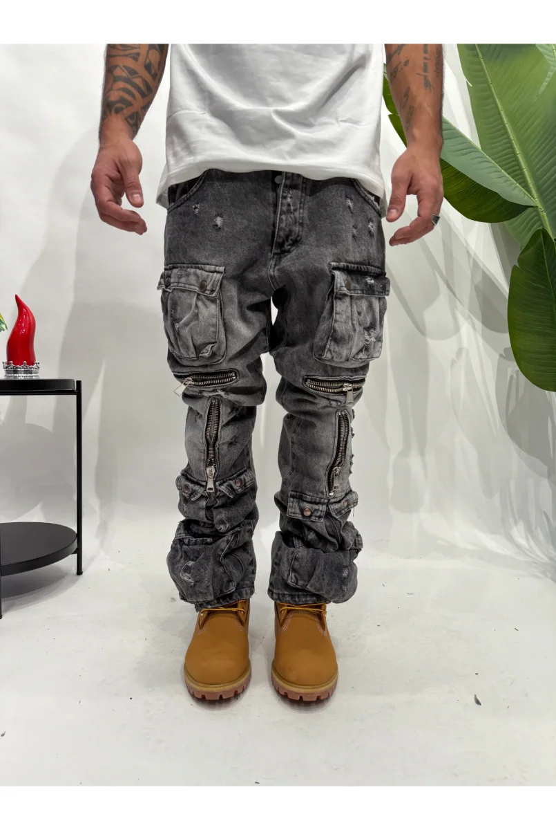 Jeans CIANOTIC Flare 308 Black - immagine 3