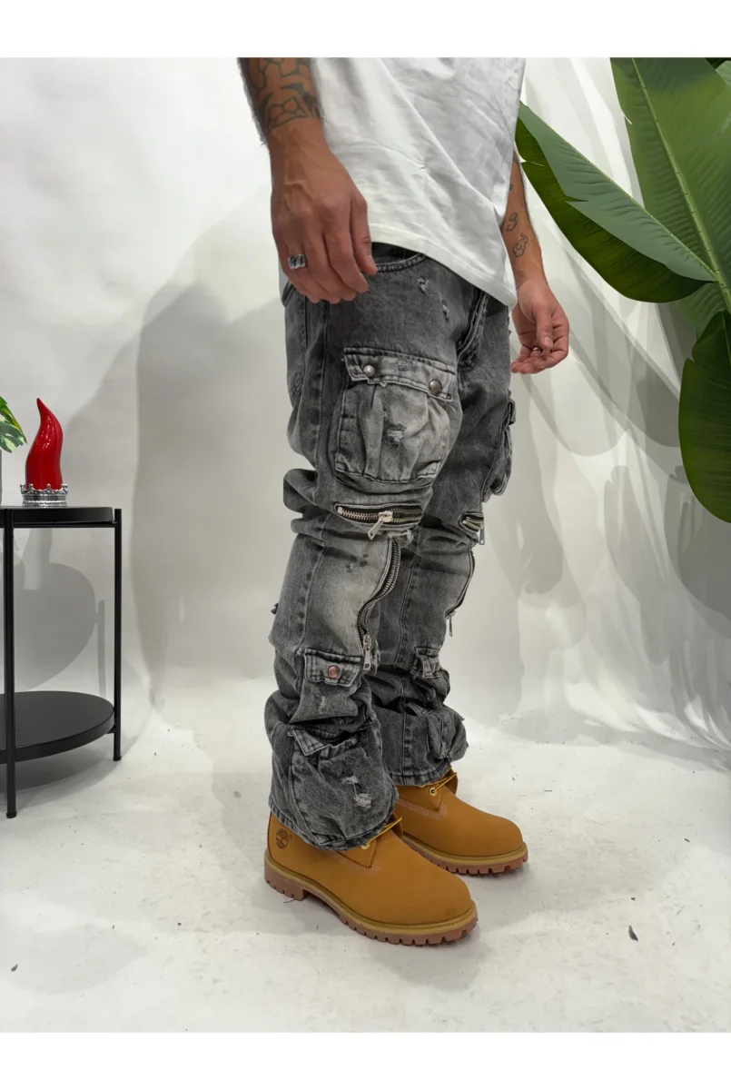 Jeans CIANOTIC Flare 308 Black - immagine 4