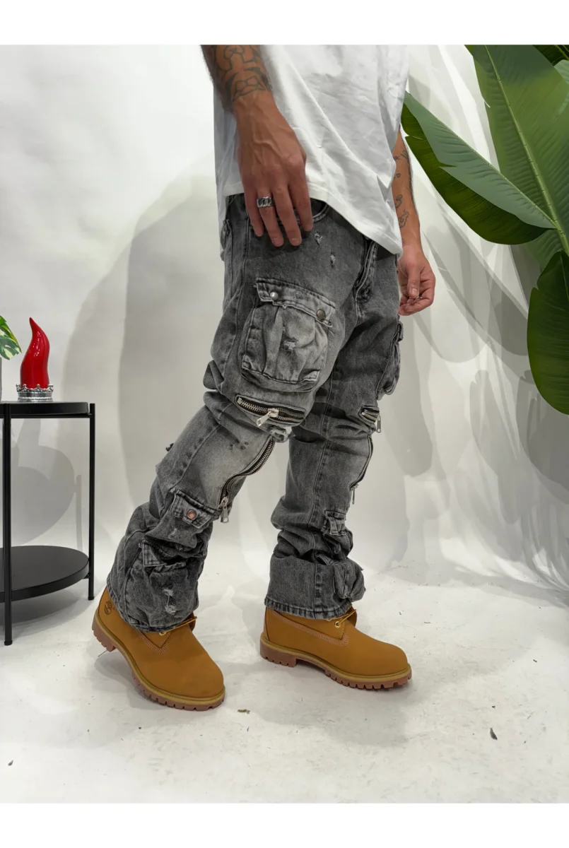 Jeans CIANOTIC Flare 308 Black - immagine 5