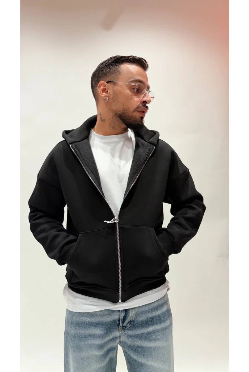 Felpa zip boxy - immagine 3