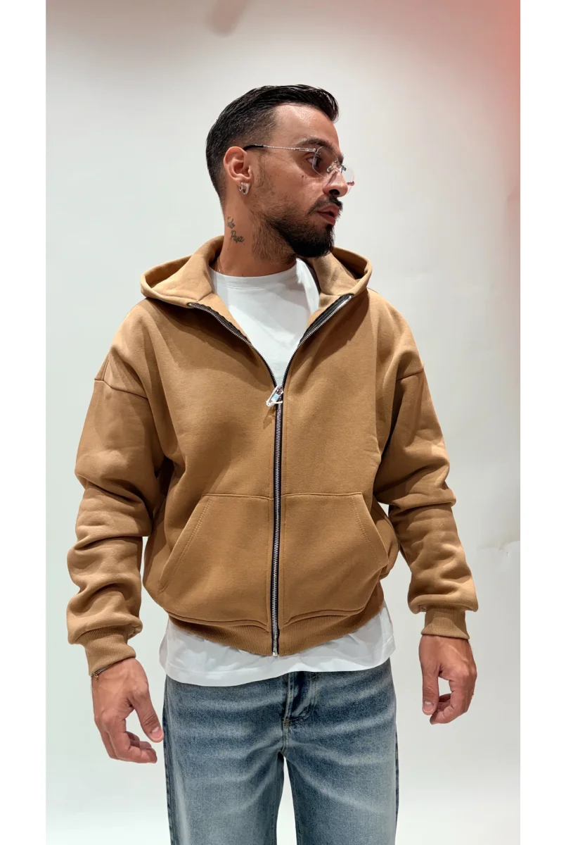 Felpa zip boxy - immagine 6