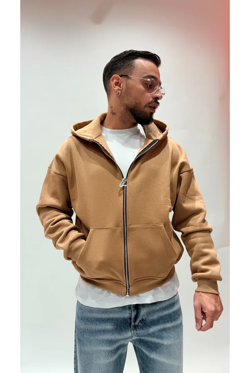 Felpa zip boxy - immagine 7