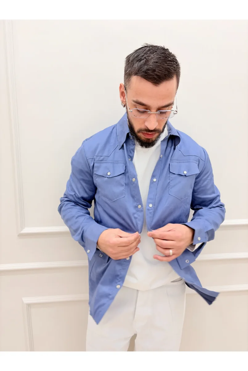 Camicia MINIMAL Scamosciata m055 - immagine 5