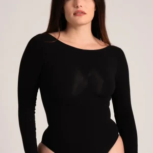 Body Modellante a Maniche Lunghe - Scollo sulla schiena