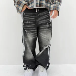 Jeans CIANOTIC super baggy stripes