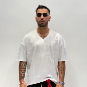 T-shirt in filo di scozia V NJB