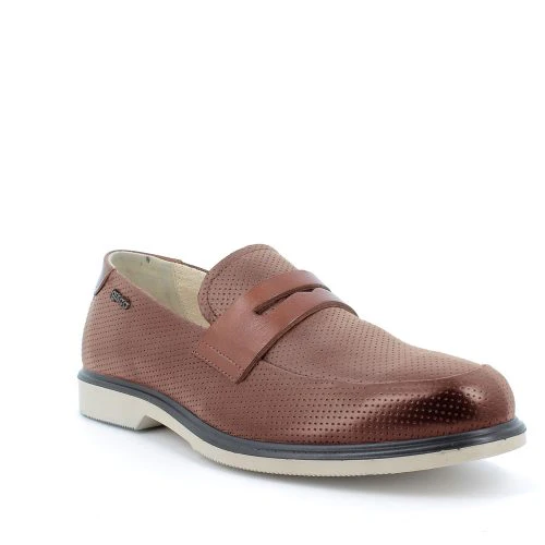 Igi&co Mocassino in vera pelle microforata - cuoio