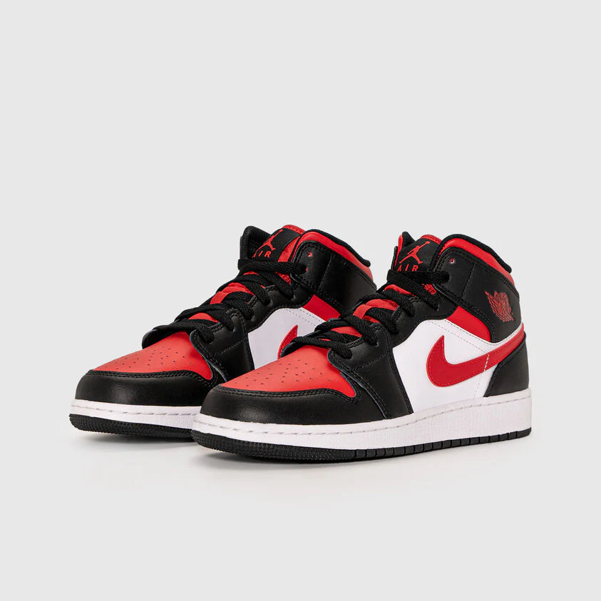 Air Jordan 1 Mid Black Fire Red - immagine 3