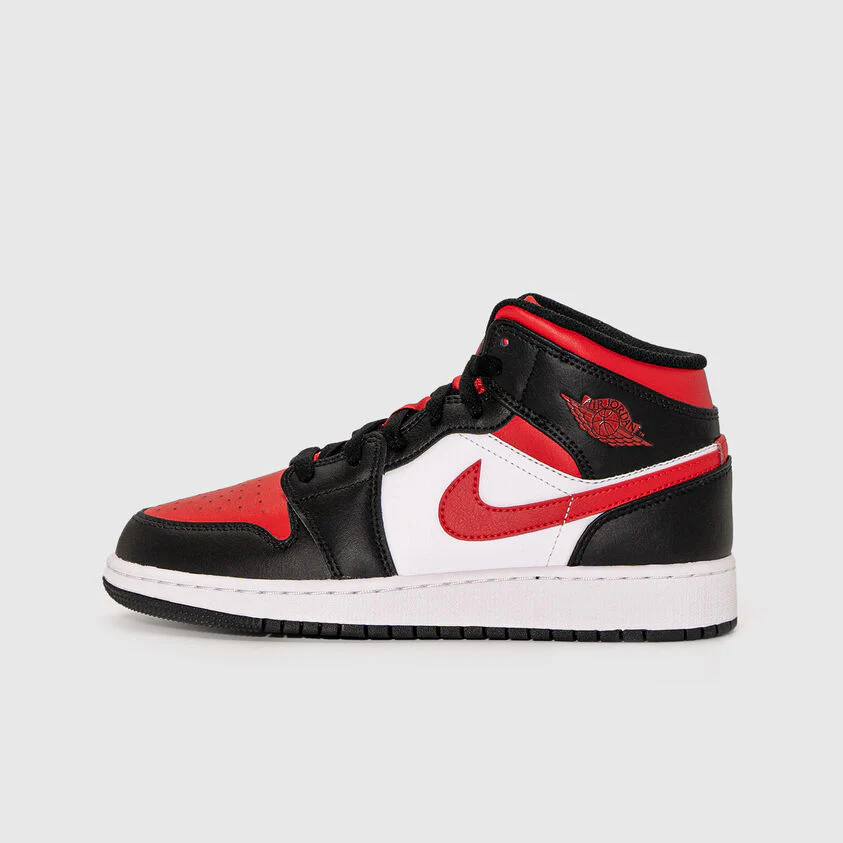 Air Jordan 1 Mid Black Fire Red - immagine 2