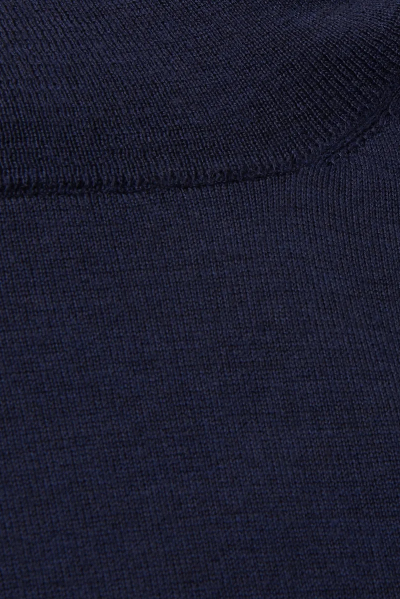 Dolcevita lana seta cashmere blu - immagine 3