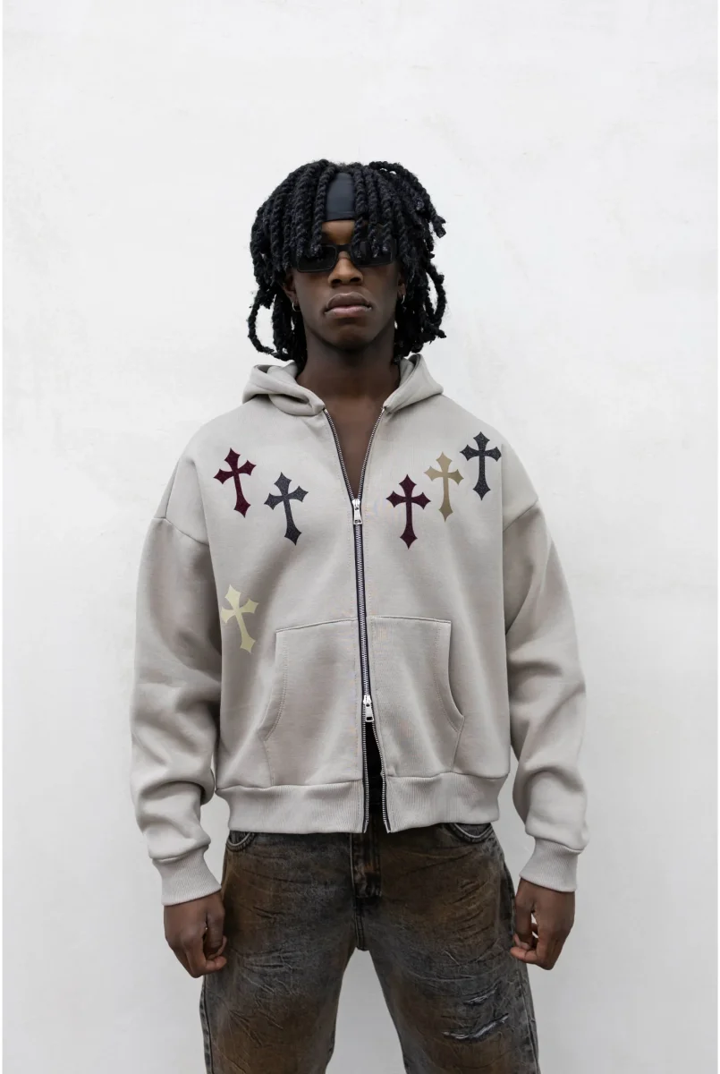 Felpa TOKYO Zip crosses - immagine 3