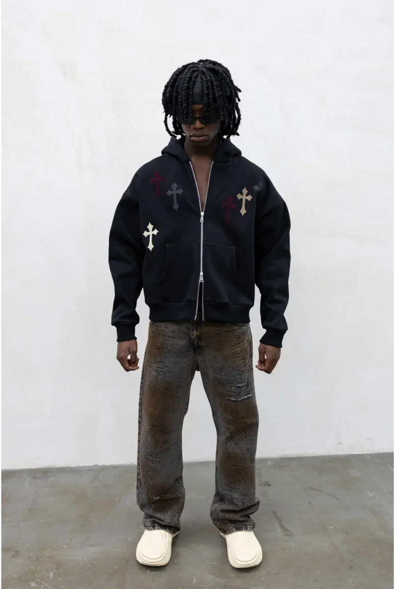 Felpa TOKYO Zip crosses - immagine 7