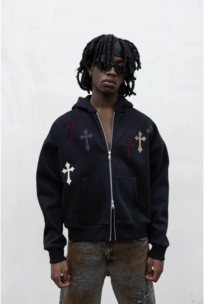 Felpa TOKYO Zip crosses - immagine 2