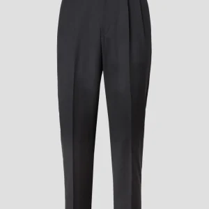 Pantaloni in lana doppia piega grigio