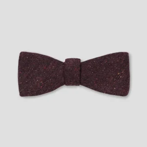 papillon in seta e lana da annodare prugna