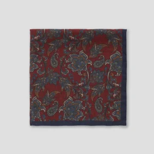 Pochette Lana Disegno Cashmere Bordeux