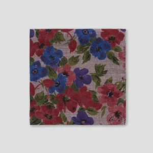 Pochette Lana Disegno Fiore Bluette/Rosa/Verde/Bordeaux