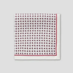 Pochette Seta bianca e rosso