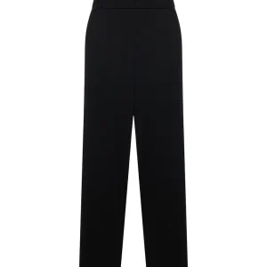 Pantaloni con pinces in enver satin