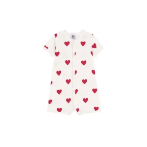 Tutina Petit Bateau corta con cuori