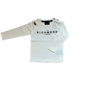 Tshirt Richmond a manica lunga di colore panna