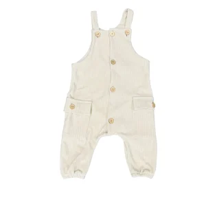 Salopette unisex Aventiquattrore beige a coste