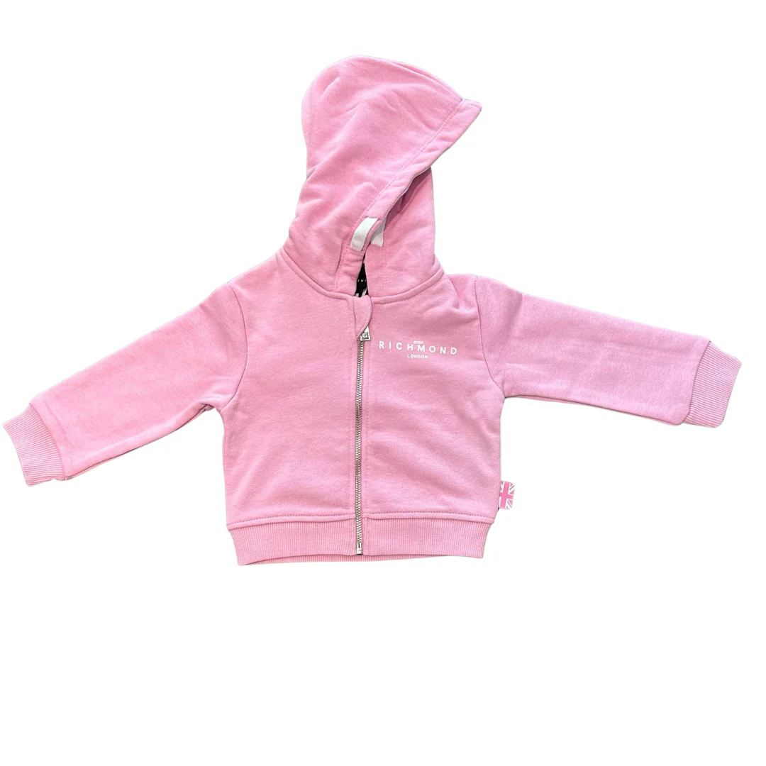 Felpa Richmond con zip e cappuccio di colore rosa - immagine 2