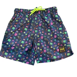 Costume F**k a pantaloncino di colore blu con fantasia marina