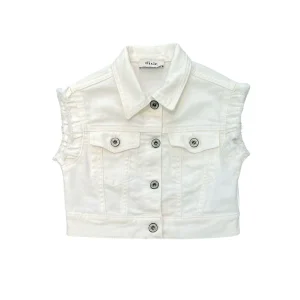 Smanicato Dixie in jeans con bottoni